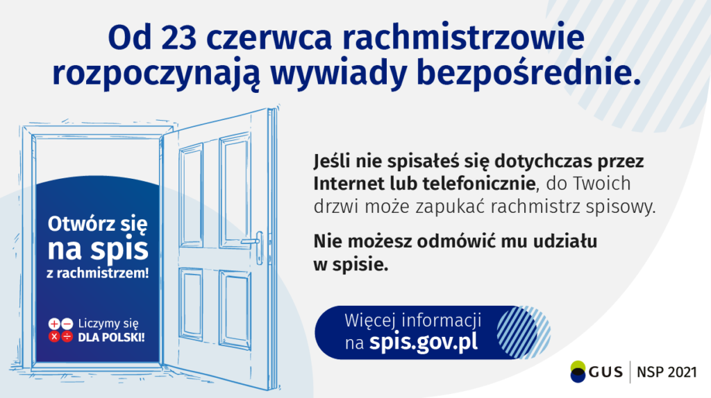 Informacja o terminie rozpoczęcia wywiadów bezpośrednich.
