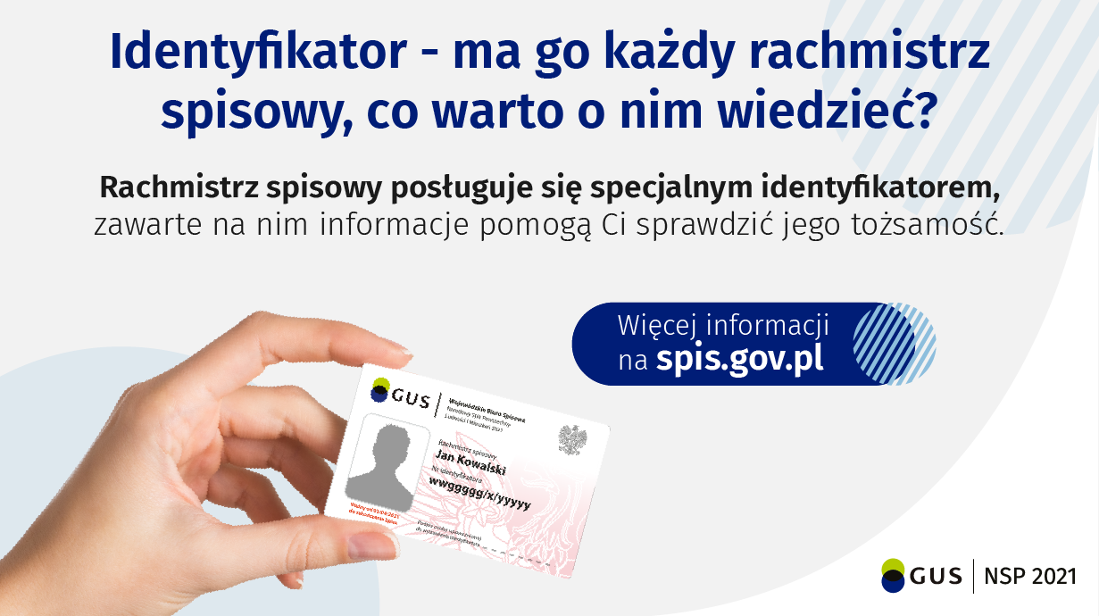 Informacja o identyfikatorach rachmistrzów spisowych.