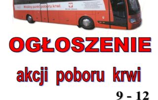 Ogłoszenie o akcji poboru krwi w terminie 15 lipca